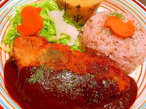 濃厚コク辛・きなこ味噌カレーとんかつ